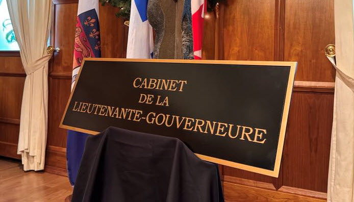 Plaque Cabinet de la lieutenante-gouverneure du Québec